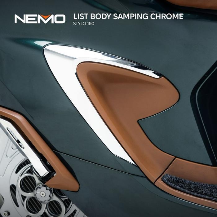 Cover footstep honda stylo 160 chrome cover list body samping stylo 160 original nemo bahan premium