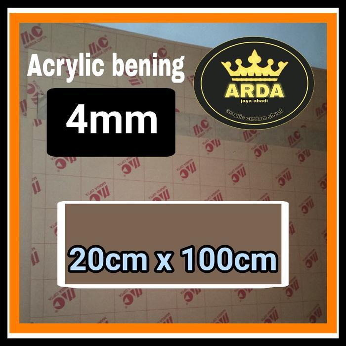 Akrilik 4mm bening 20 x 100 Akrilik lembaran Acrylic clear mika kaca plastik akrilik termurah