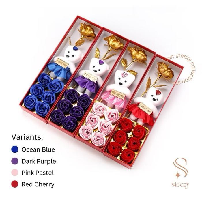 Sale Gift Box Roses Premium - Valentine Anniversary Gify Hard Box Gift Box Soap Roses For Jewelry /