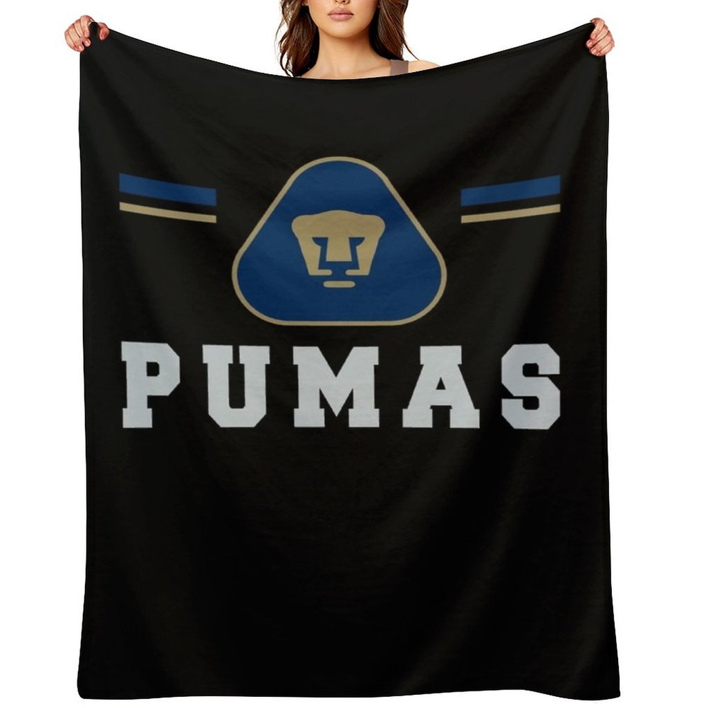Pumas Unam - Mexican Soccer Team Family Gifts Throw Blanket Warm Retros manga Furrys Blankets