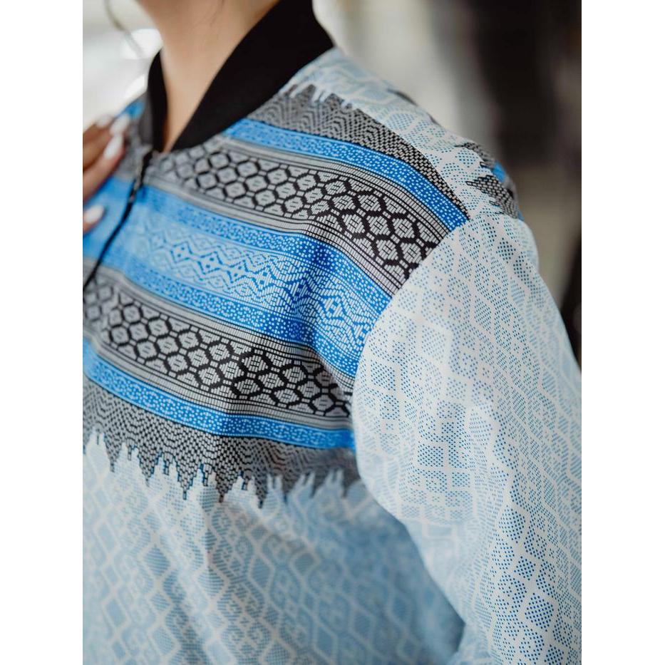 DASILVA BATIK Jaket Bomber Batik Premium Series Motif Arunika