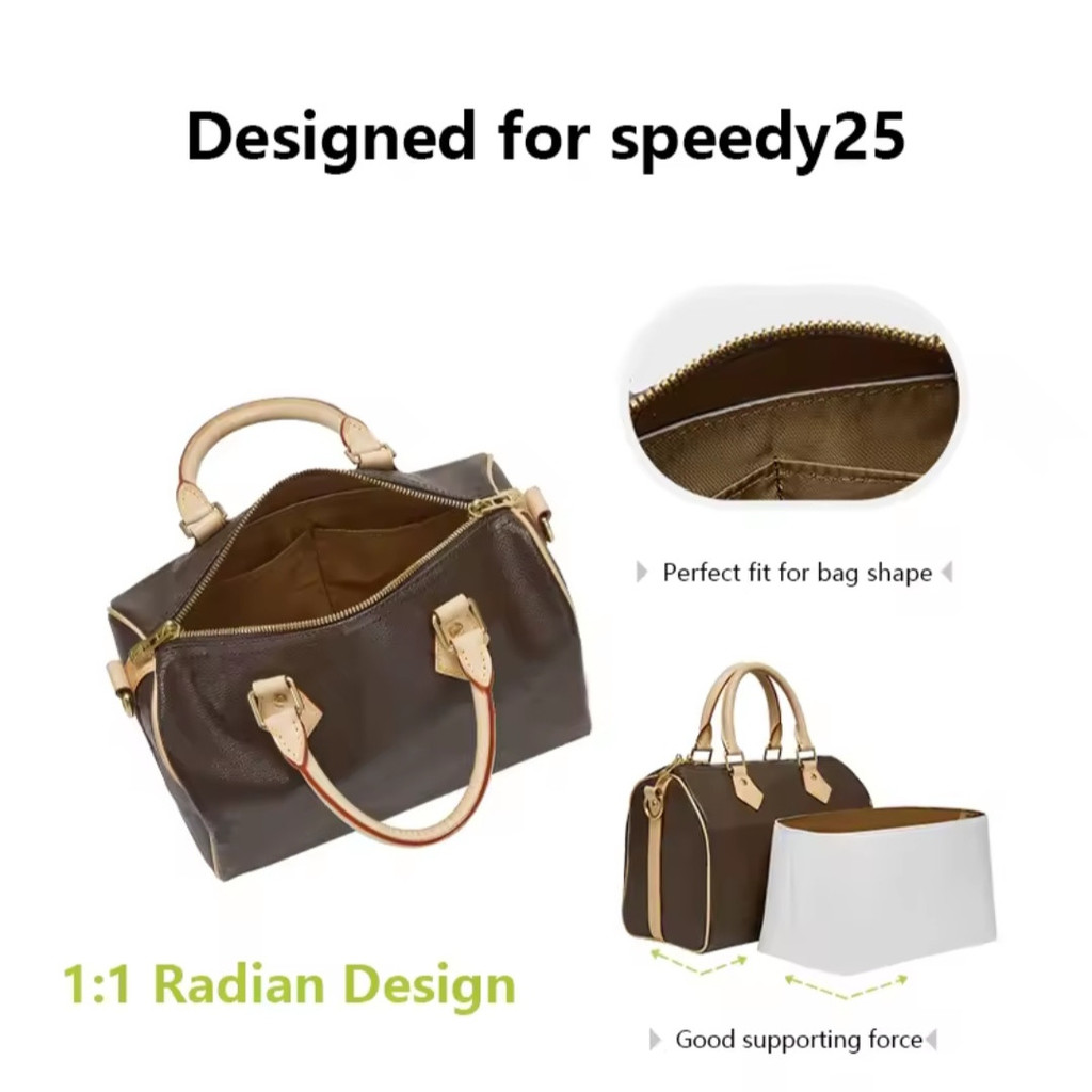 Insert Bag Organizer for LV Speedy 253035 Flap Handbag Inner Bag Makeup Travel Purse Storage Tote