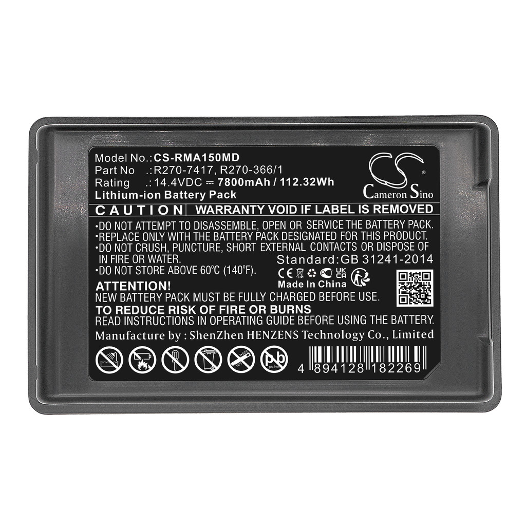 CS Replacement Battery for ResMed Astral 150 Ventilator Ultralife PN:R270-7417,R270-366/1 7800mAh /