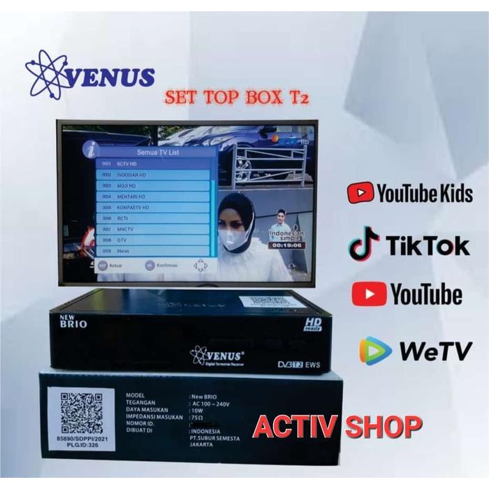 "New" SET TOP BOX TV DIGITAL DVBT2 / DVB-T2 Polytron / VENUS BRIO EWS