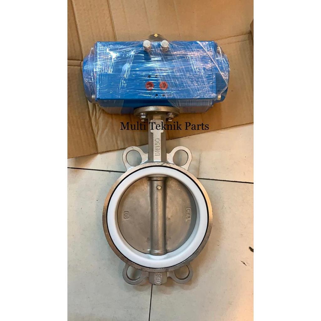 Butterfly valve stainless actuator 3" inch / Butterfly pneumatic