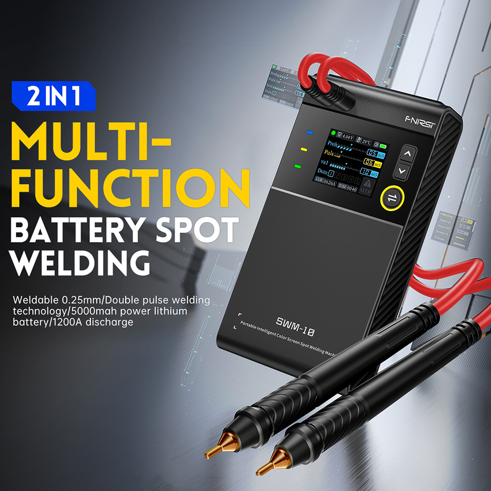 FNIRSI SWM-10 ADJUSTABLE COMBINATION GEAR BATTERY SPOT WELDING MACHINE 5000MAH SPOT WELDER