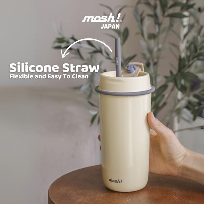 Lalaby Shop Mosh Latte Straw Gradient Tumbler - Botol Minum Stainless Steel 700Ml