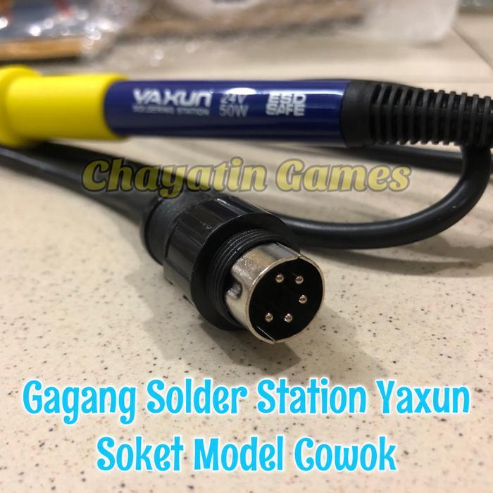 Gagang Solder Station Original Merk Yaxun Model Soket Cowok #Gratisongkir
