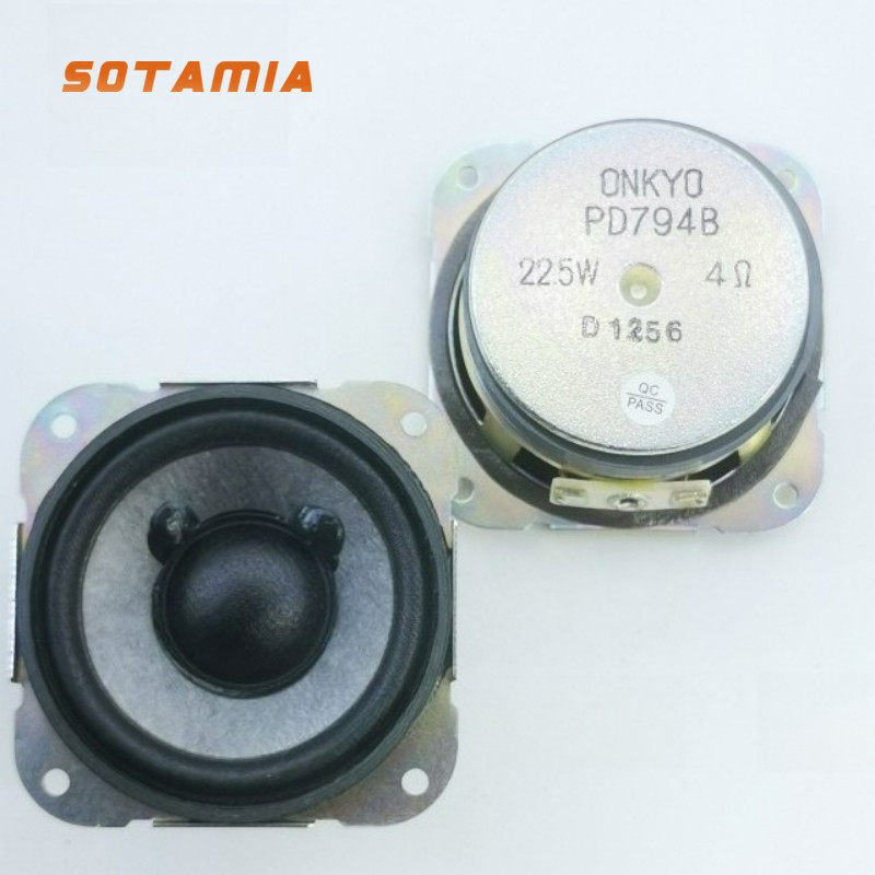SOTAMIA 2pcs 2.75 Inch Full Range Speaker 4 Ohm 22.5W Oil Paper Cone Cloth Edge High Power Audio