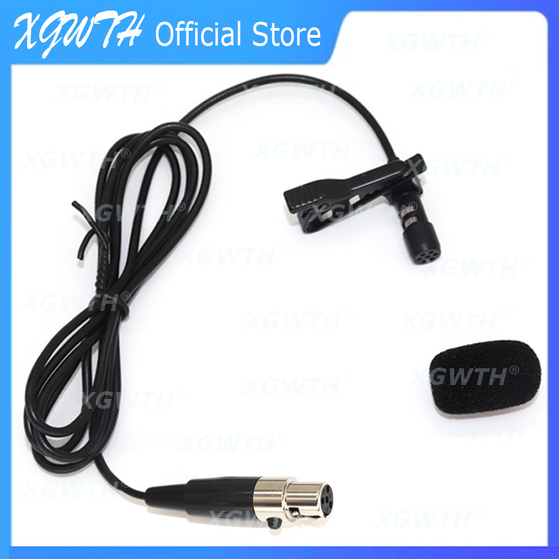 Lavalier Microphone Lapel Tie Clip Unidirectional Condenser Mic For Shure SLX QLXD4 Wireless