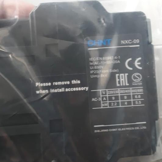 Newwww Kontaktor Chint Nxc-09 110V 220V 400V 3P 4Kw 9A Nxc09 Nxc Coil Vac Contactor