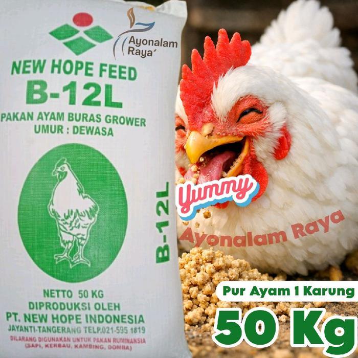 Pakan Pur Ayam 1 Karung 50 Kg Untuk Petelur & Pedaging Cepat Besar
