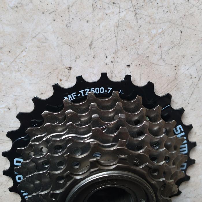 Freewheel Sprocket Shimano Original 7Sp 7Speed 7 Speed Tz500 14-28T Ulir Drat