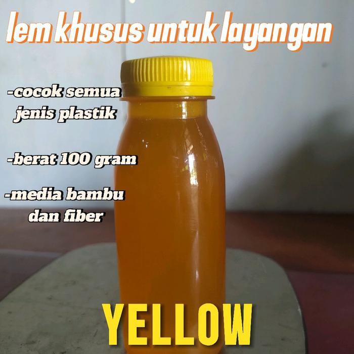Yellow Lem Khusus Layangan 100 Gram Cocok Semua Jenis Plastik Bambu & Fiber Untuk Membuat Layangan