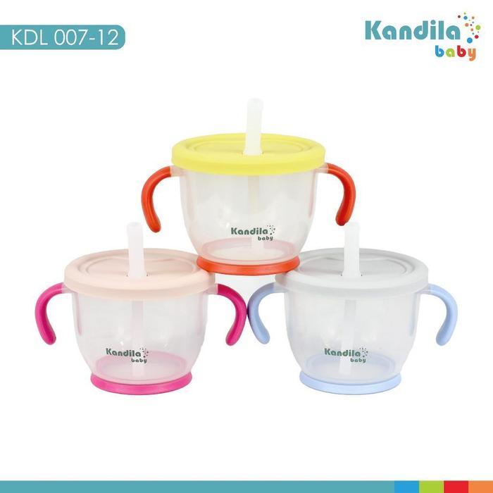 KANDILA KDL 007-12 Training Straw Cup Kandila Gelas Sedotan Bayi Kandila Baby Straw Cup KDL007-12