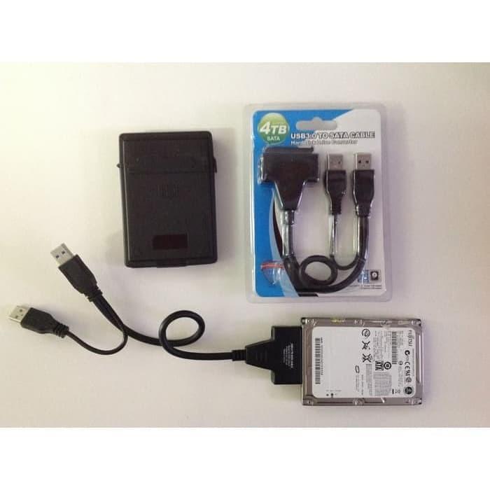 Converter Harddisk Sata To Usb 3.0 Support 4 Tb Free Box Plastik