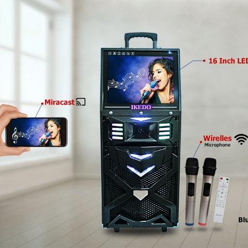 TERLARIS IKEDO SPEAKER JC-W13B 16 inch TV DIGITAL LED Video Karaoke Player