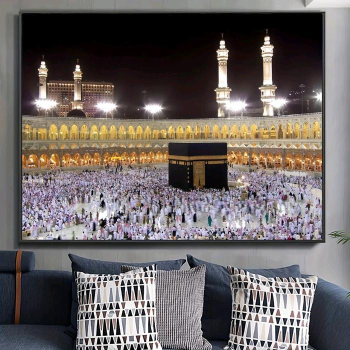 Kaligrafi Kristik Pola Set Lengkap Cross Stitch Kabah Kristik Modern Paket Kristik pemandangan indah