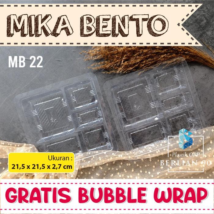 Mika Bento Sekat 5 Tray Bento 5 Skat Mika Bento Bening Alas Nasi Bento