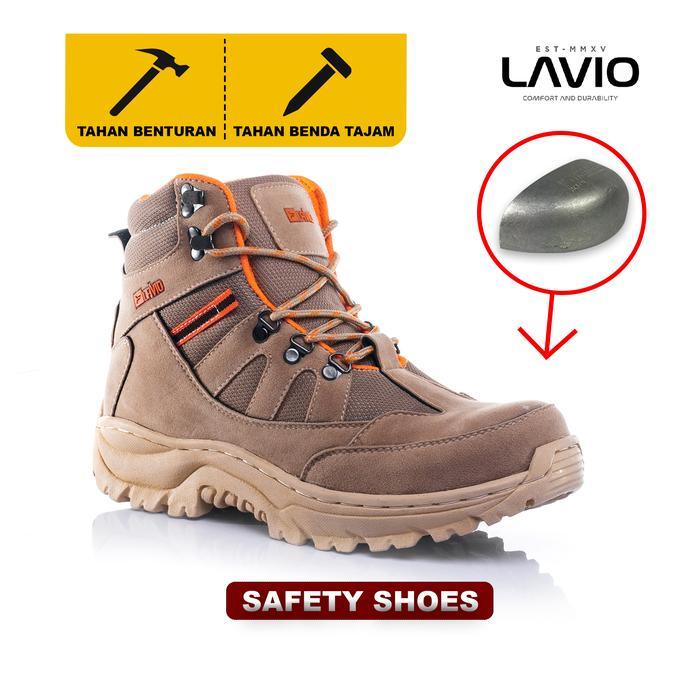 Sepatu Safety Ujung Besi Lavio Geneva High Original Shoes Pria
