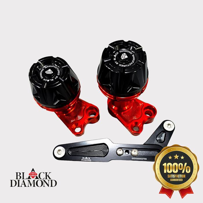 Jalu Knalpot AEROX NMAX XMAX LEXI V4 Slider Knalpot Black Diamond