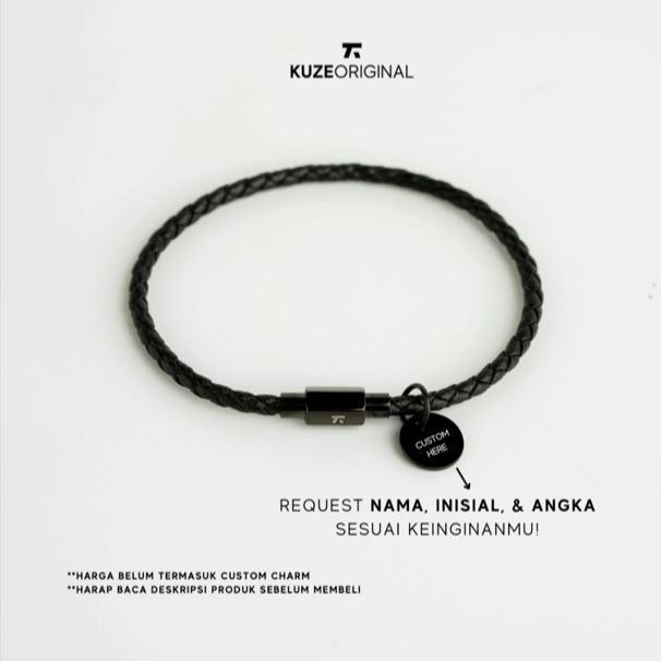 Kuze Original Gelang Kulit Asli Simple Minimalis - Saffron Bracelet