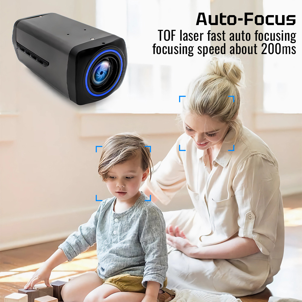 WGWK 4K 36X Zoom Camera Auto Focus H.265 Webcam Remote Control Motorized 5MP High Speed 30FPS