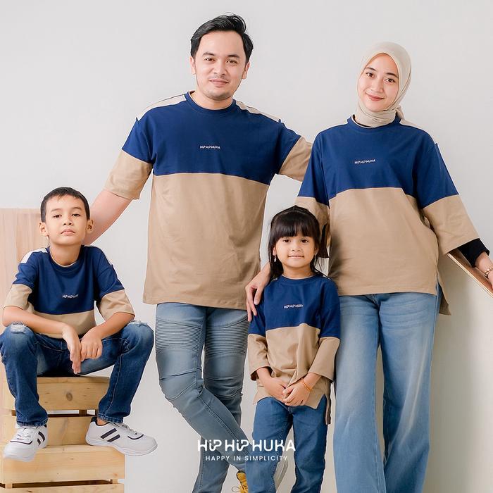 Hiphiphuka - Baju Couple Keluarga Family Set Pakaian Keluarga Polos Kombinasi Huma Series Kaos