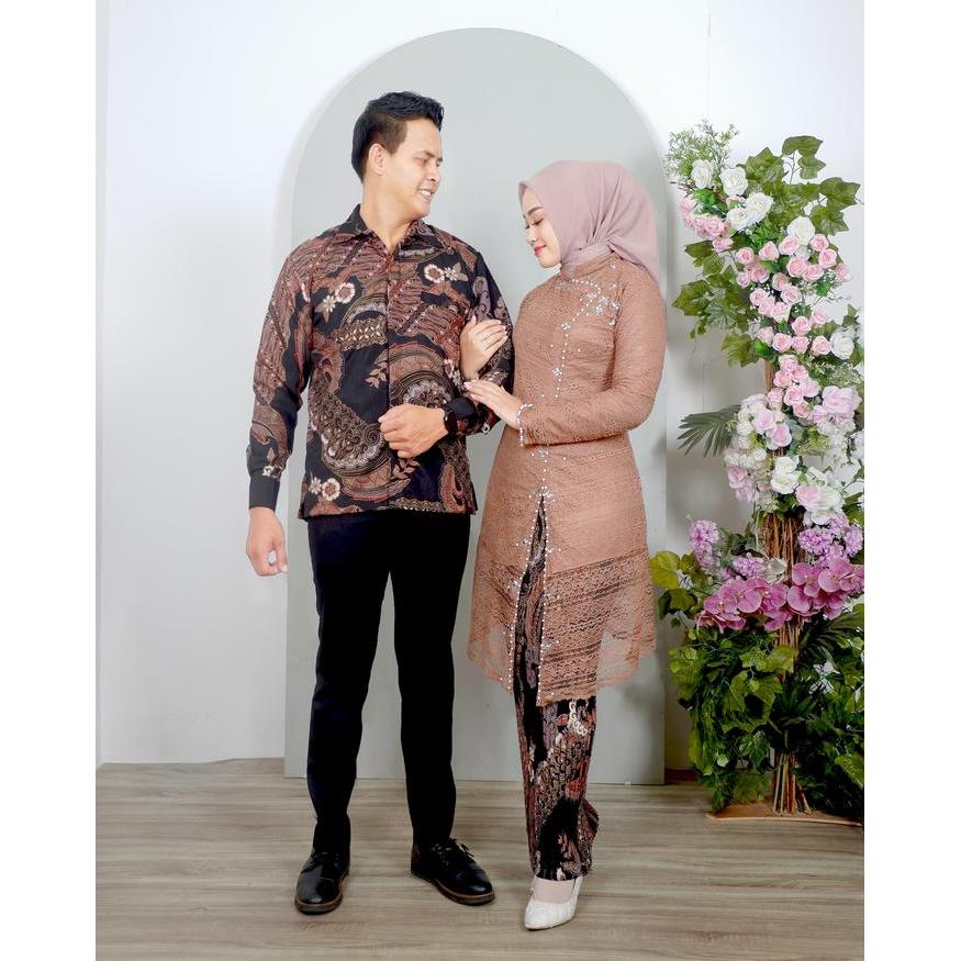 New {Zona Kebaya} Satu Set Kebaya Janggan Couple Suami Istri Kebaya Seragam Keluarga Kebaya Modern