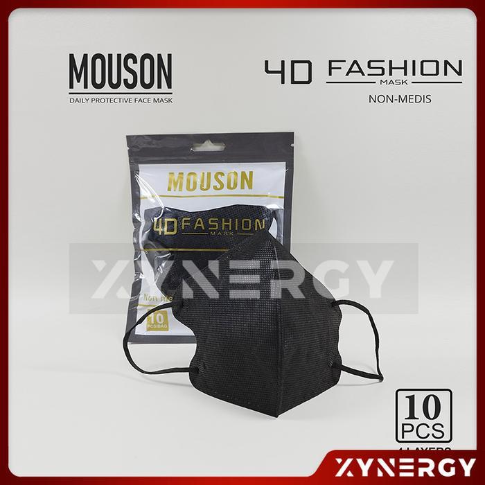 "New" Masker Mouson 4D Fashion Masker Non Medis Sekali Pakai 4 Ply