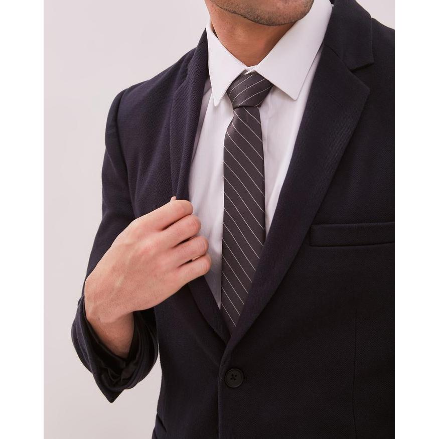 Valino Dasi Formal Abu-Abu Motif Garis Pria - V-Djcs14-Y5