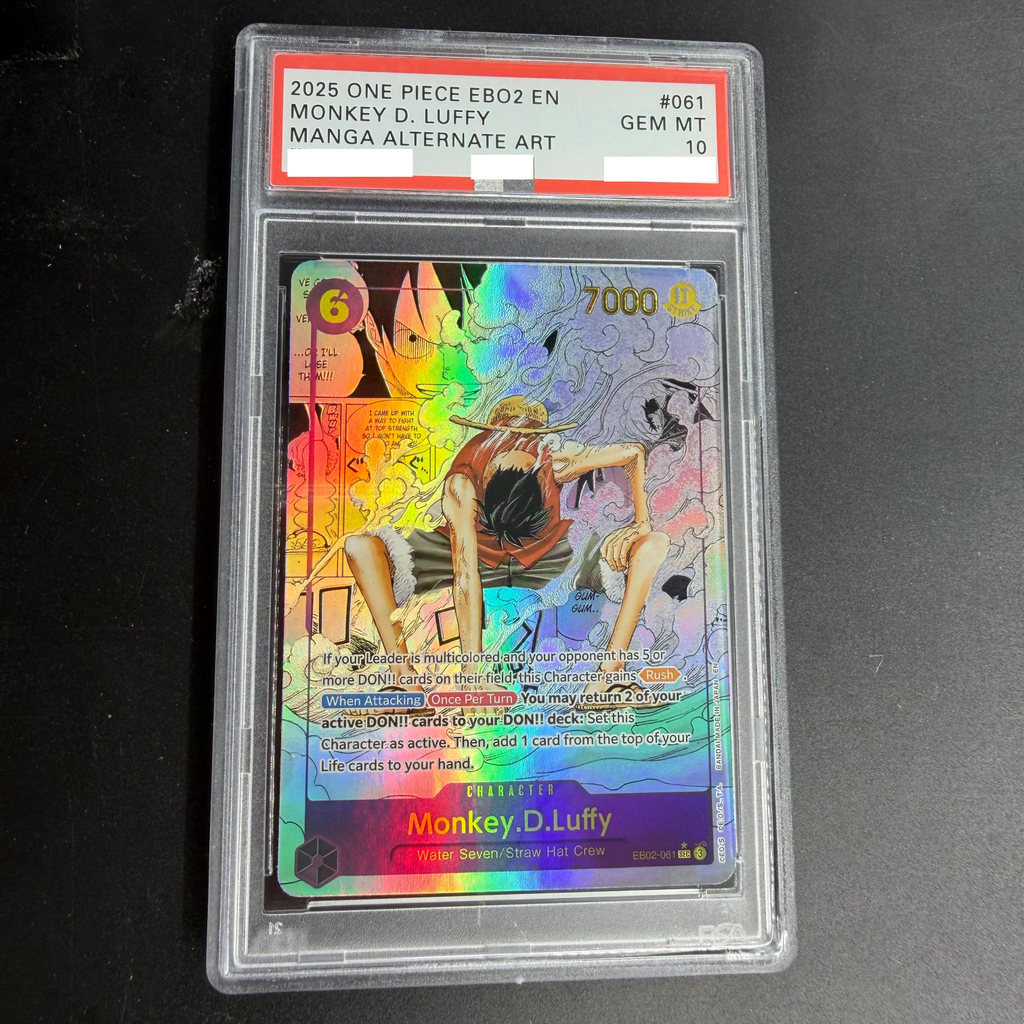 DIY ONE PIECE Rating Card 2025 ONE PIECE EBO2 EN MONKEY D. LUFFY EB02-061 Collection Card Copy