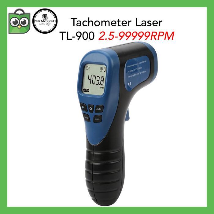 Tachometer Laser TL-900 Digital Non-Contact 99999RPM Tacho RPM Meter Alat Ukur Kecepatan Putaran