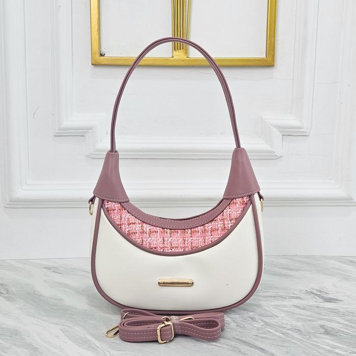 Eiger - Tas Selempang Bahu Wanita Berlin Shoulderbag Bahan Kulit Sintetis & Tweed Kanvas Desain