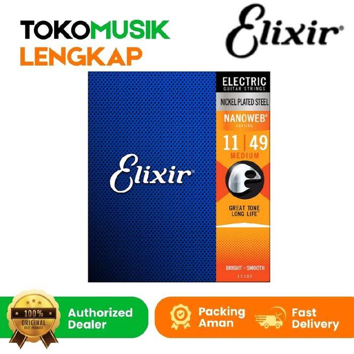 ELIXIR 12102 NANOWEB Nickel Senar Gitar Elixir Original Elektrik 11