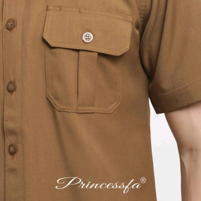 Best Seller Seragam Pdh Safari Pria Kheki,Seragam Pemprov Safari Pria , Baju Dinas Asn,Pns,Pemda