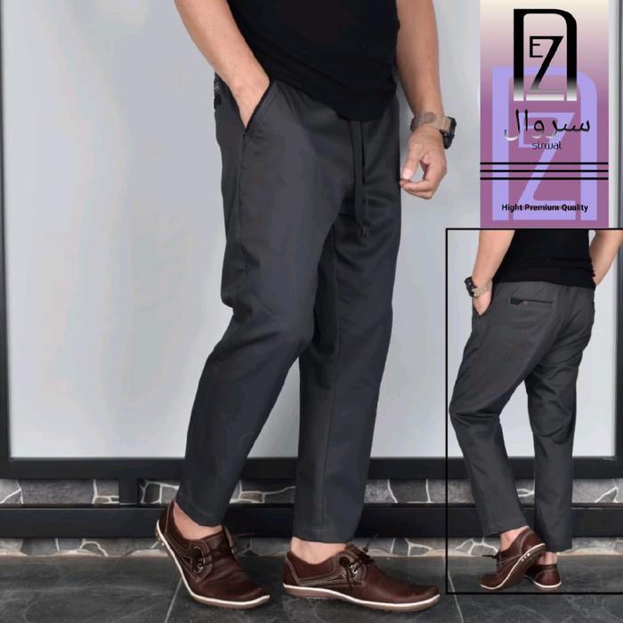Celana Sirwal Pria Dewasa / Sirwal Casual Bahan Katun Premium Pasti Ori