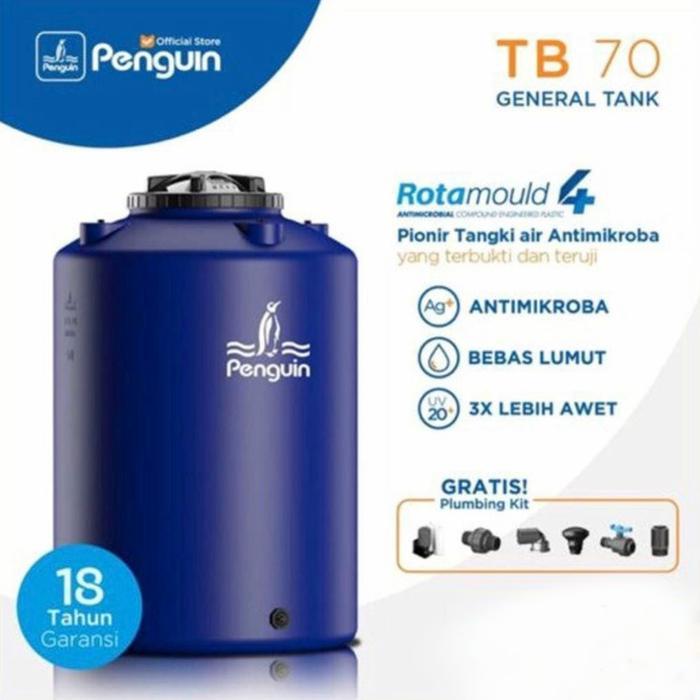 Toren Tandon Tangki Air 650 Liter Tb70 Penguin - Hitam