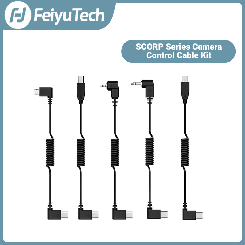 FeiyuTech SCORP 5-in-1 Camera Control Cable Kit USB-C to Multi/Micro/Mini/DC2.5/TRS for SCORP Mini 3