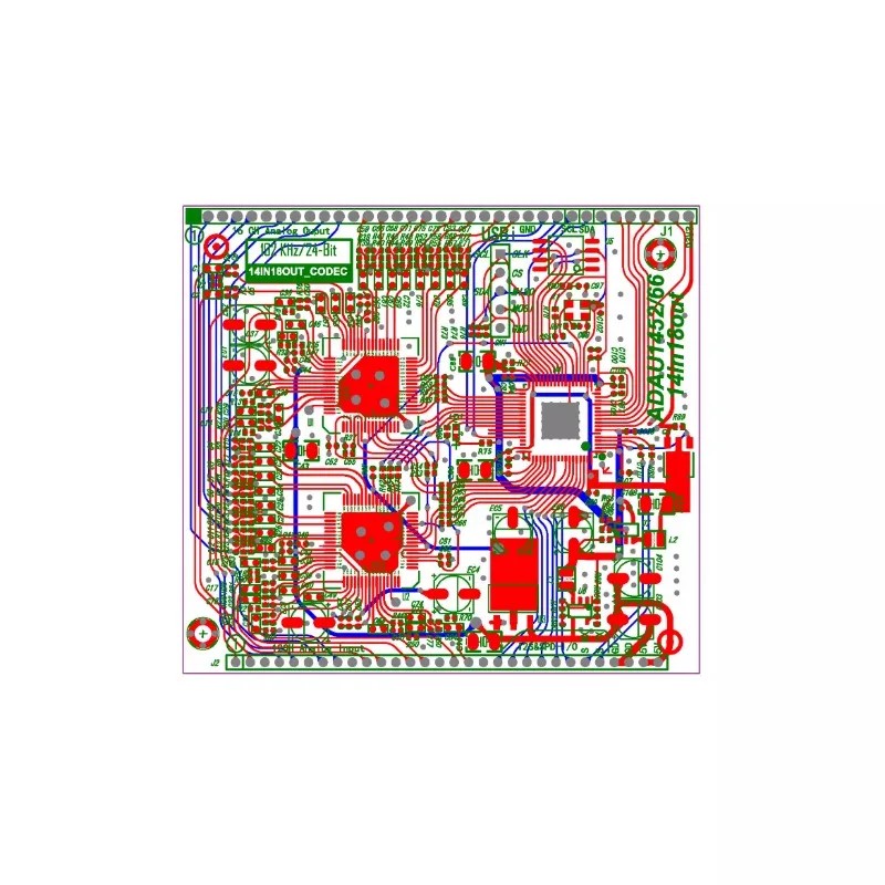 ADAU1466/ADAU1452+CS42448 14 IN AND 18 OUT DSP AUDIO DECODING MODULE