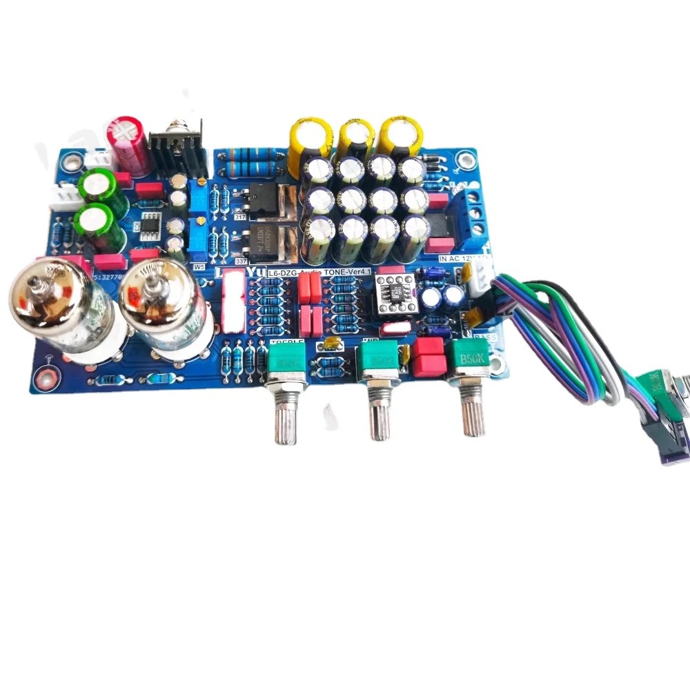 HIFI PREAMP TONE BOARD 5654 ELECTRONIC TUBE PREAMPLIFIER AD847 OR AD712 OP AMP POTENTIOMETER