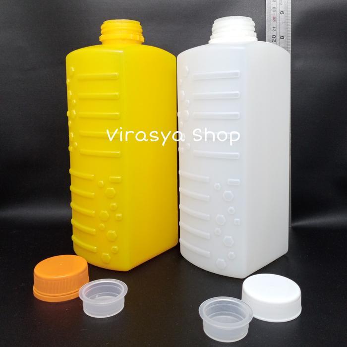 "New" Virasya Shop Botol Plastik Jerigen Madu Tawon 1000ml HDPE Food Grade Tutup Segel Botol Kosong