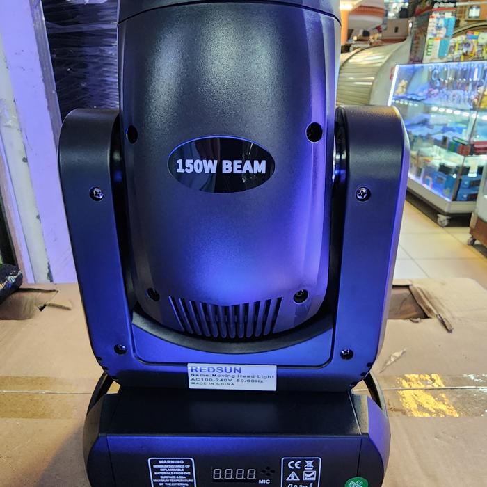 Moving Head Beam 150watt Redsun ada Prisma, Gobo & Spot light Led Fullcolor buat cafe, Bar,