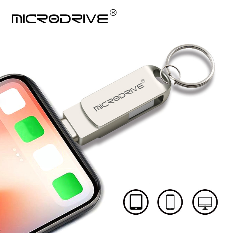Usb 3.0 Flash Drive for iPhone otg 2 in 1 32GB/64GB/128GB/256GB/512GB usb3.0 Pendrive for