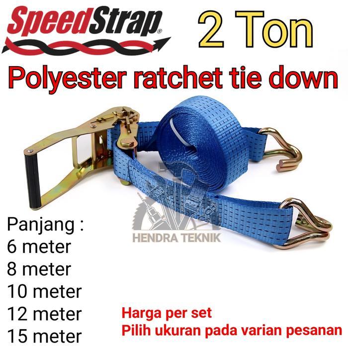 per buah rachet tie down 5cm 6 8 10 12 15 m tali krek cargo lashing 2" inch inci dim 6m 8m 10m 12m