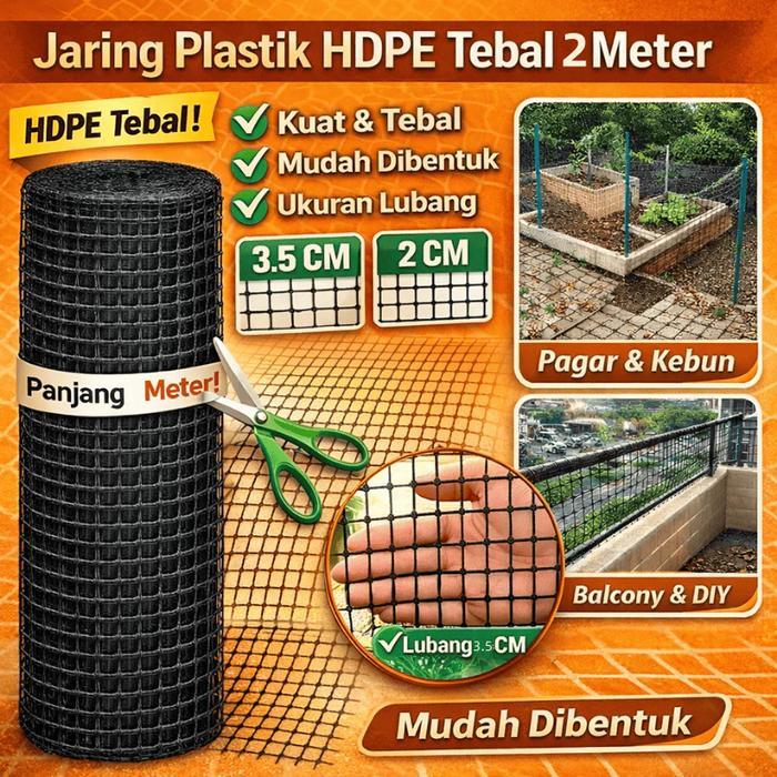 Tinggi: 2 Meter Jaring Pagar Plastik Taman Untuk Ayam Pagar Plastik Untuk Luar Ruangan Pagar Plastik
