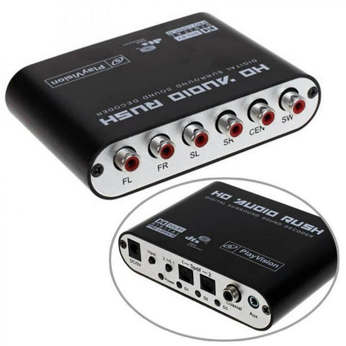 Hd Audio Rush Dts / Dolby Ac3 Decoder To Active Speaker 5.1 Konverter - Hd51-A Populer