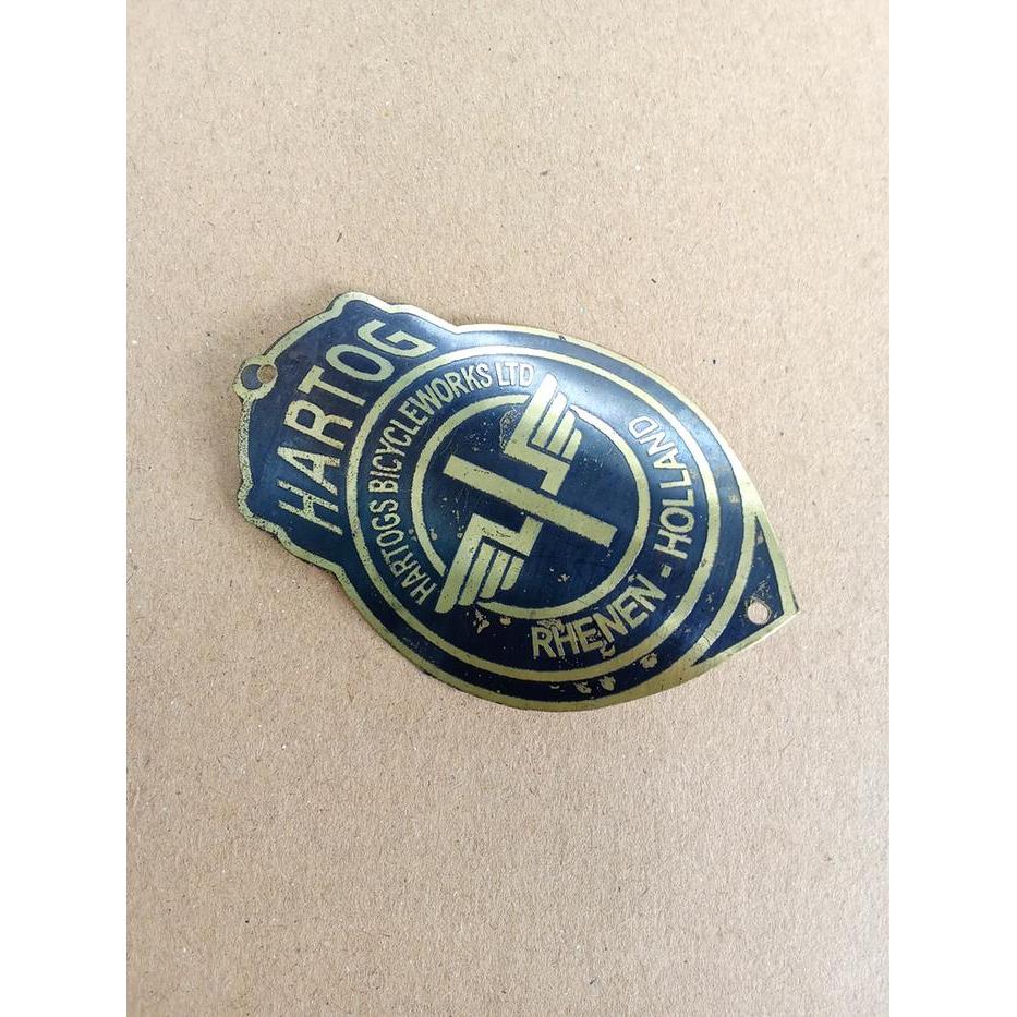 Emblem Plat Merk Sepeda Onthel Hartog Kuningan #Gratisongkir