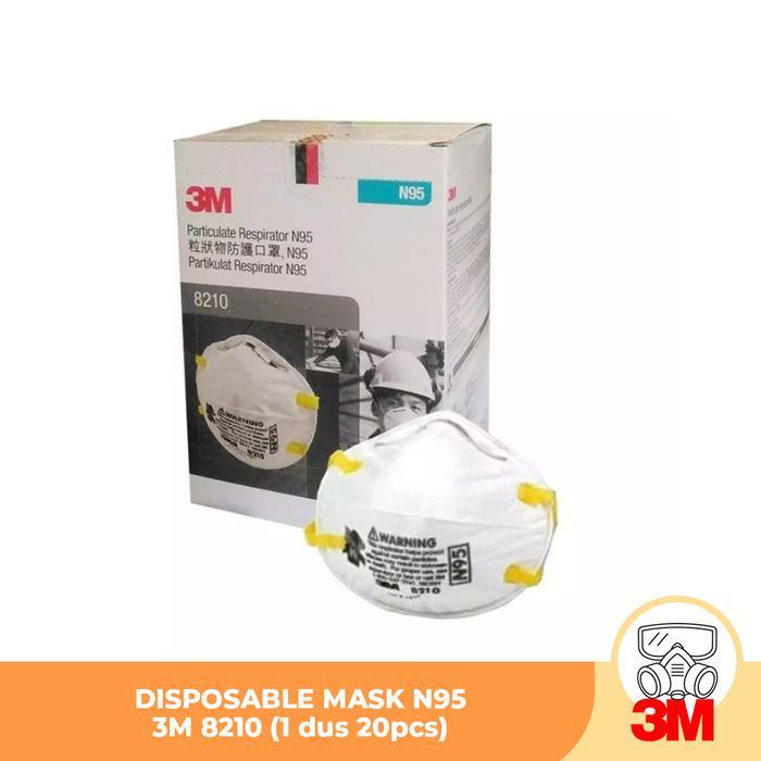 PROMO Masker N95 3M 8210 Disposable mask N95 Masker Isi 20 Pcs BISA GRAB
