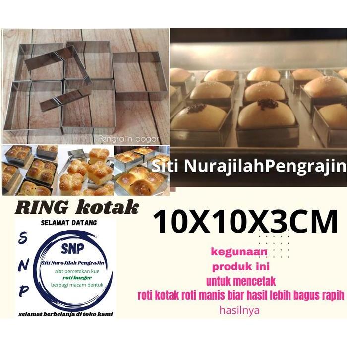 ring cutter kotak /cetakan roti kotak 10x10x3cm